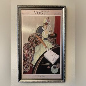 Vogue Magazine Cover Art Print with Silver Frame